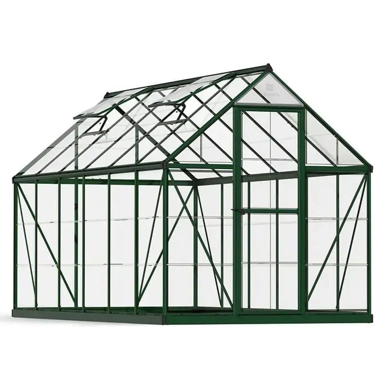6′ x 12′ Palram Canopia Harmony Large Green Polycarbonate Greenhouse