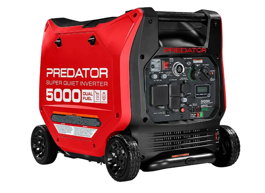 Predator 5000 Watt Dual-Fuel Super Quiet Inverter Generator with Remote Start and CO Secure Technology