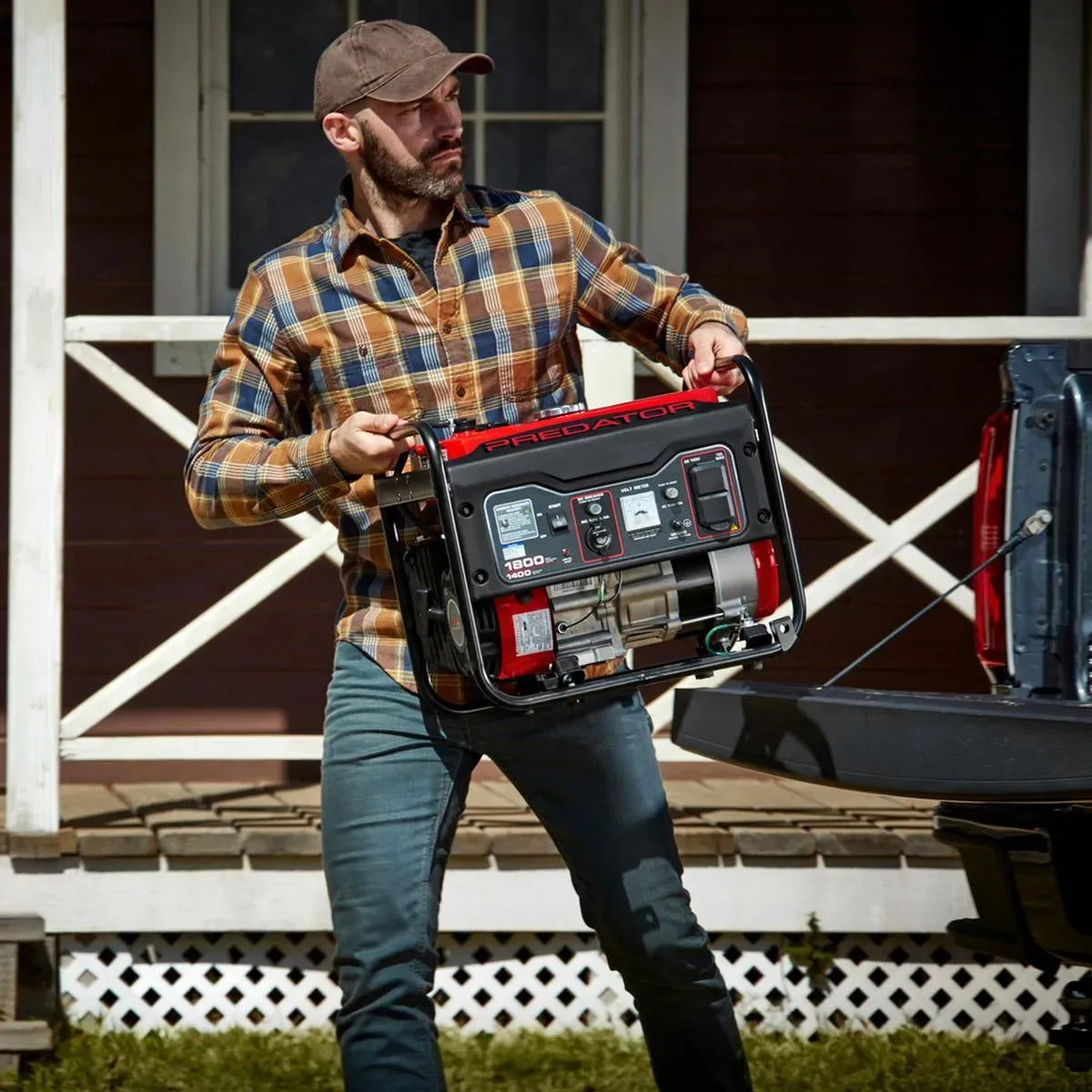 Predator 1800 Watt Gas-Powered Portable Generator With Co Secure Technology