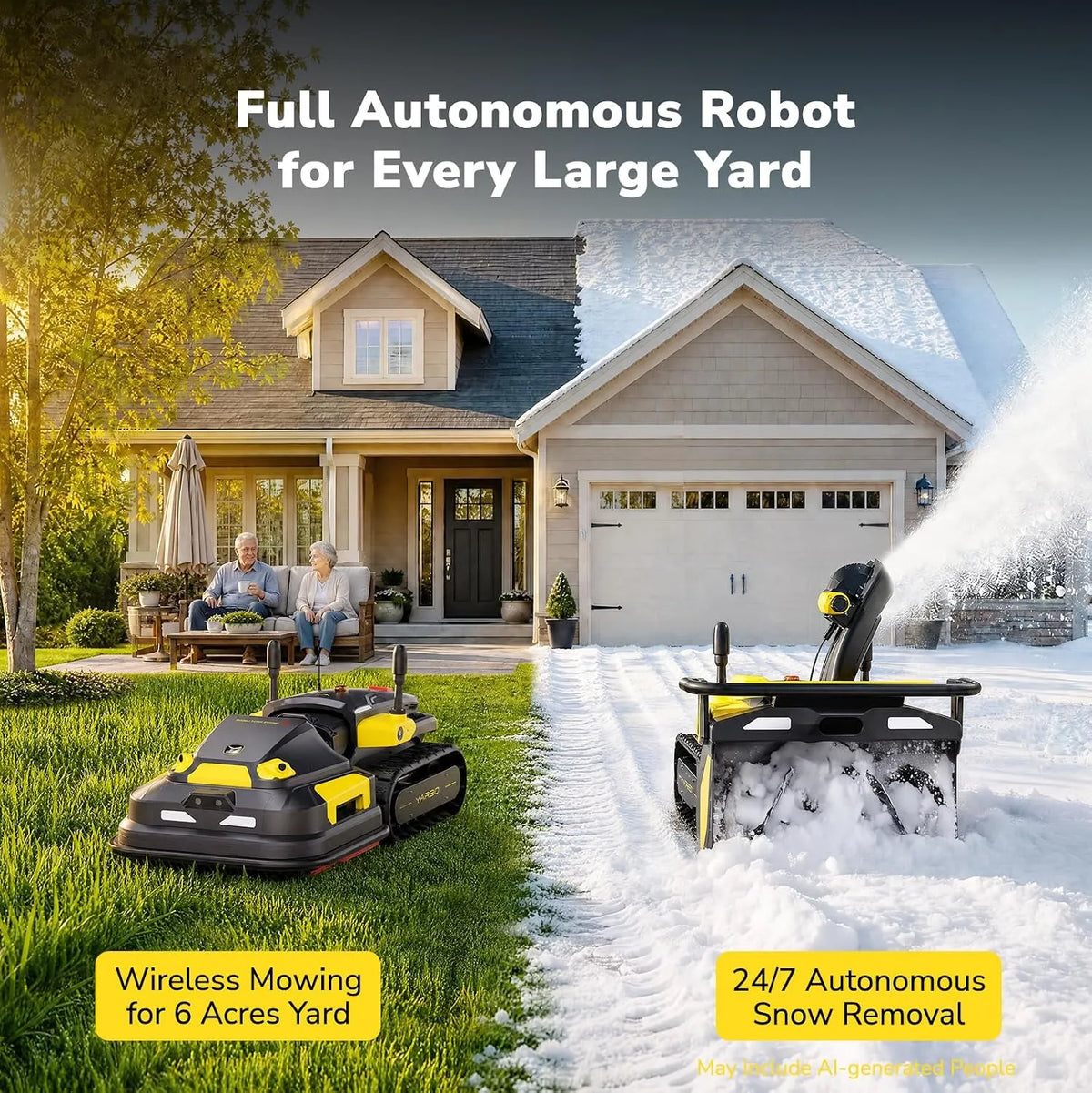 Yarbo Lawn Mower Pro + Snow Blower