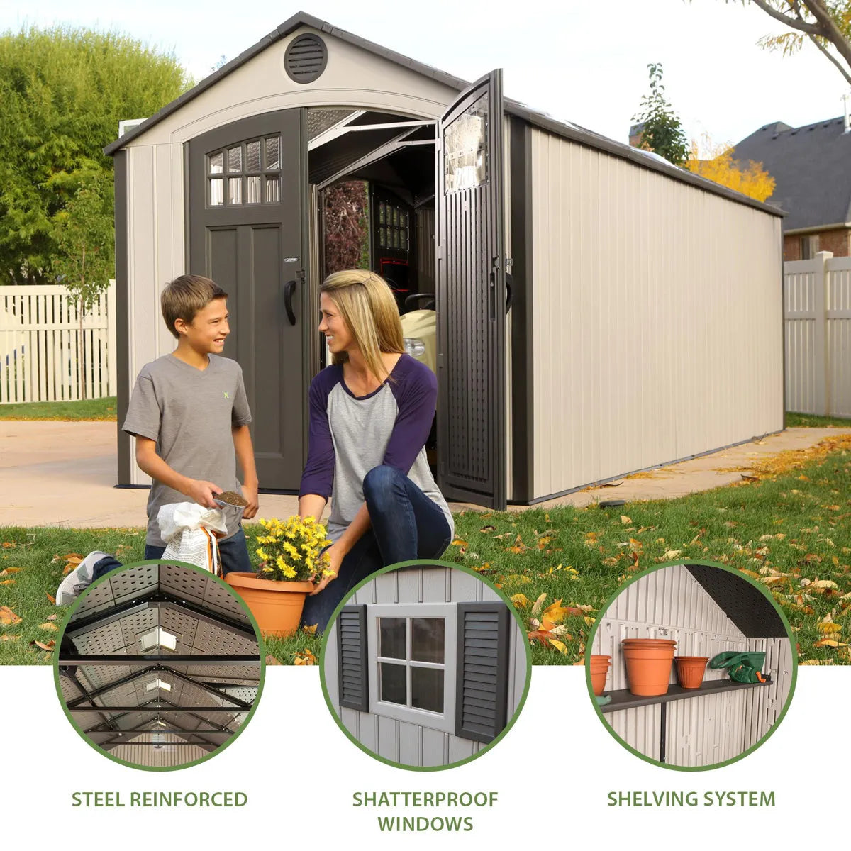 Lifetime 20 x 8 Outdoor Storage Shed
