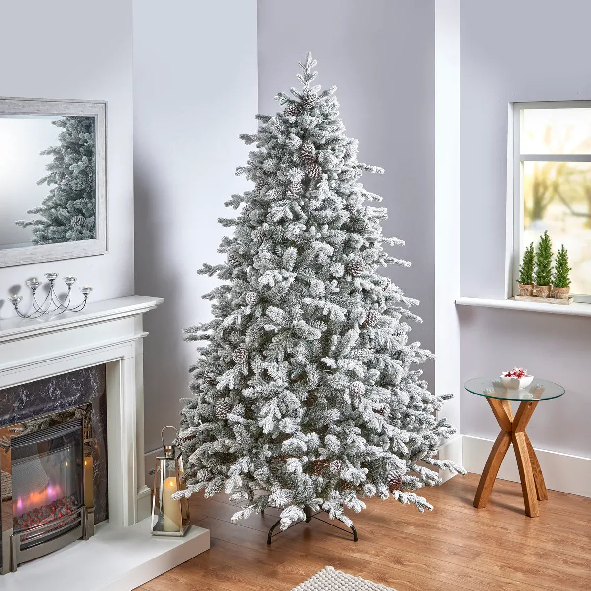 7.5ft Snowy Dorchester Real Feel Artificial Christmas Tree