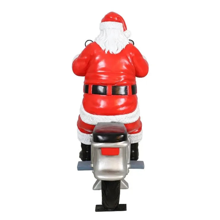 1.5m Santa On Motorbike Commercial Christmas Display Prop