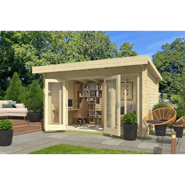 Technoflex Chic-Shed Whistler 14 ft. W x 10.5 ft. D x 7.8 ft. H Solid Wood Shed with 1-Double Door cab3421402