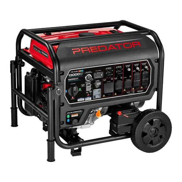 Predator 13,000 Watt Tri-Fuel Portable Generator With Remote Start And Co Secure Technology