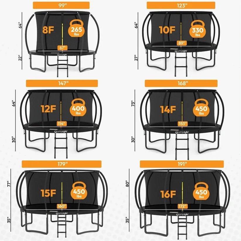 Jumpzylla Premium Trampoline with Extra Protection | ASTM Safety Certified
