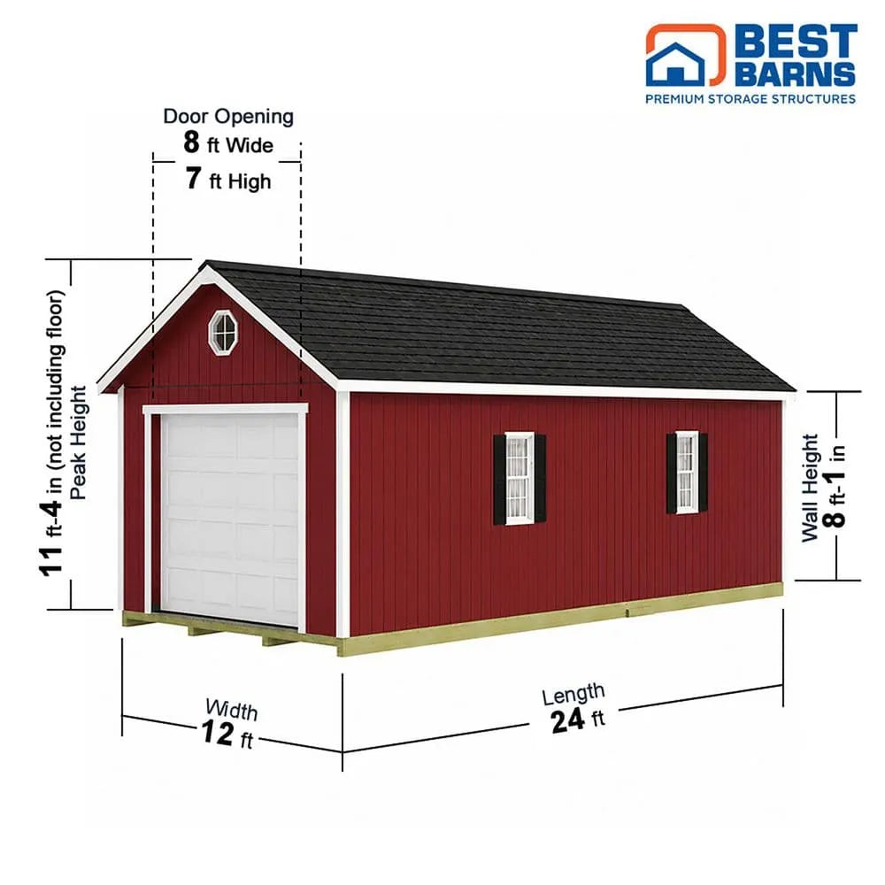 Best Barns Sierra 12×24 Wood Garage Kit