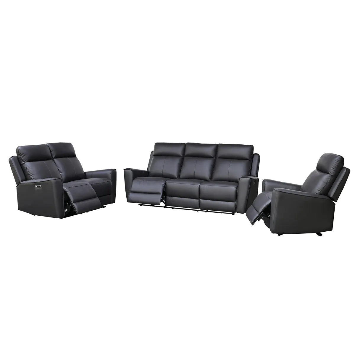 Rivington Real Leather Power Recliner 3 + 2 + 1 Sofa Set