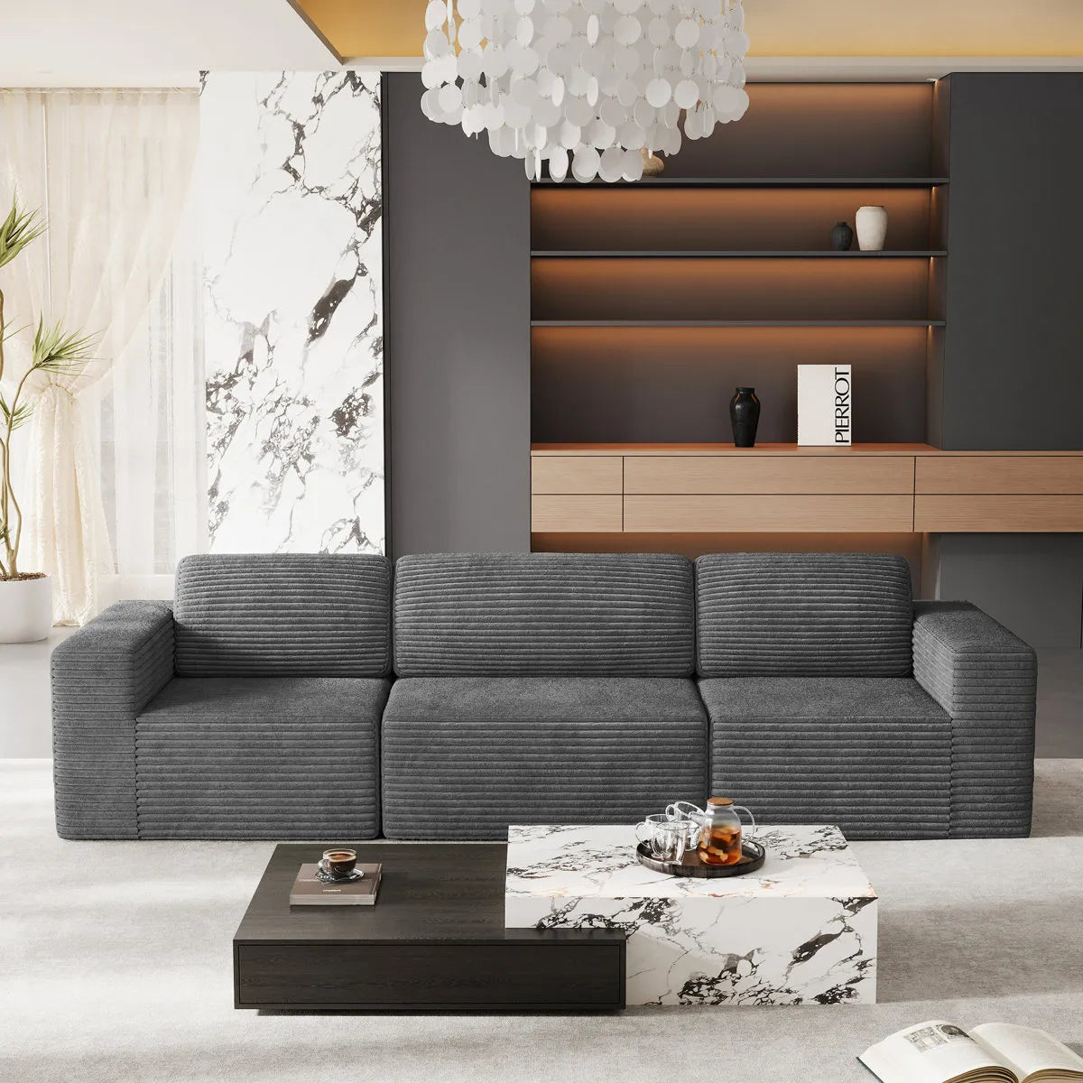 3 Seater Corduroy Sofa