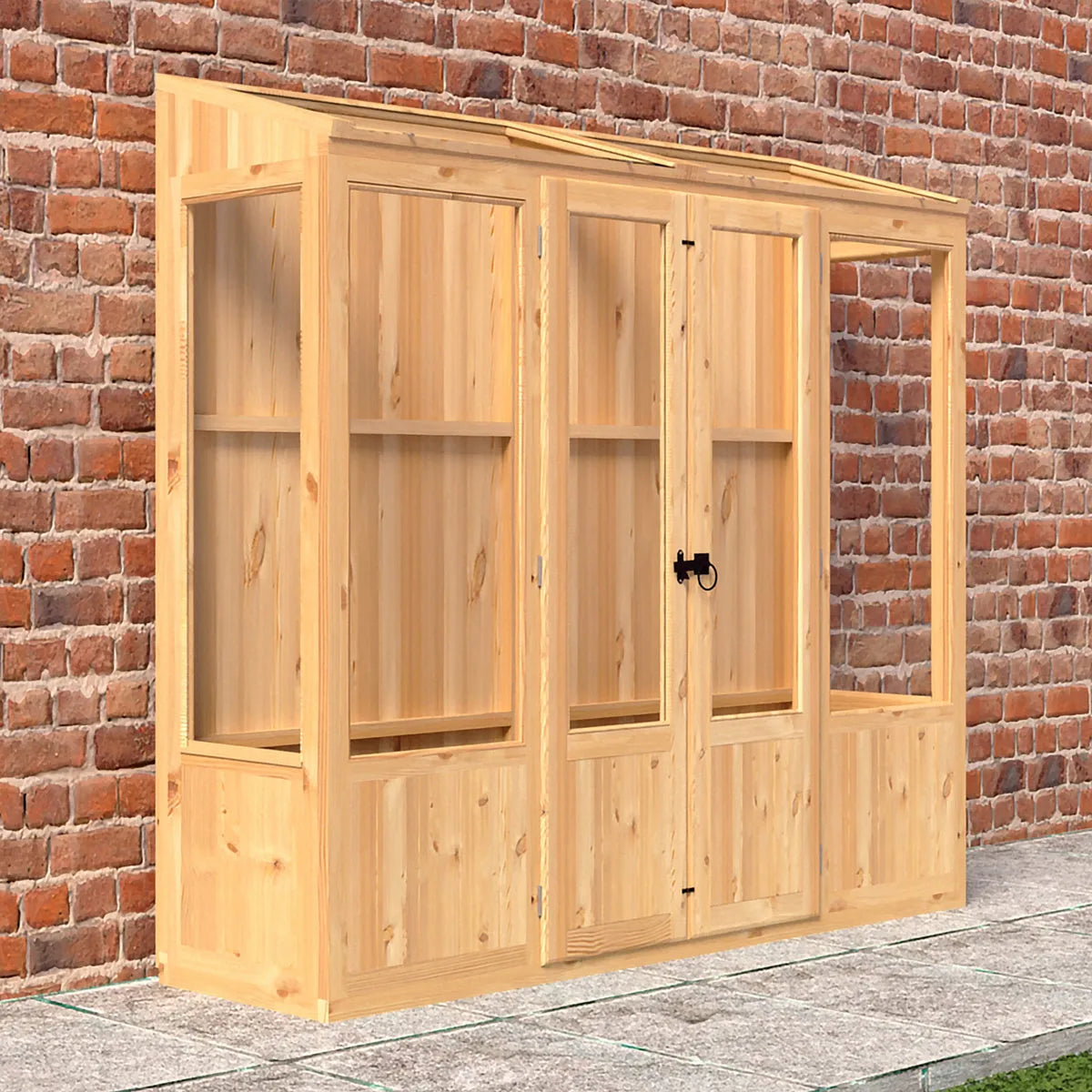 6.5 Ft W x 2 Ft D Lean-to Holme Greenhouse