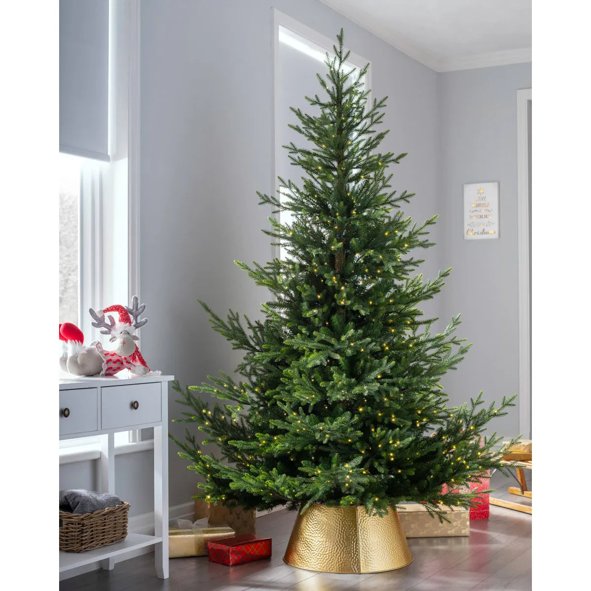 6.99′ H Lighted Artificial Fir Christmas Tree