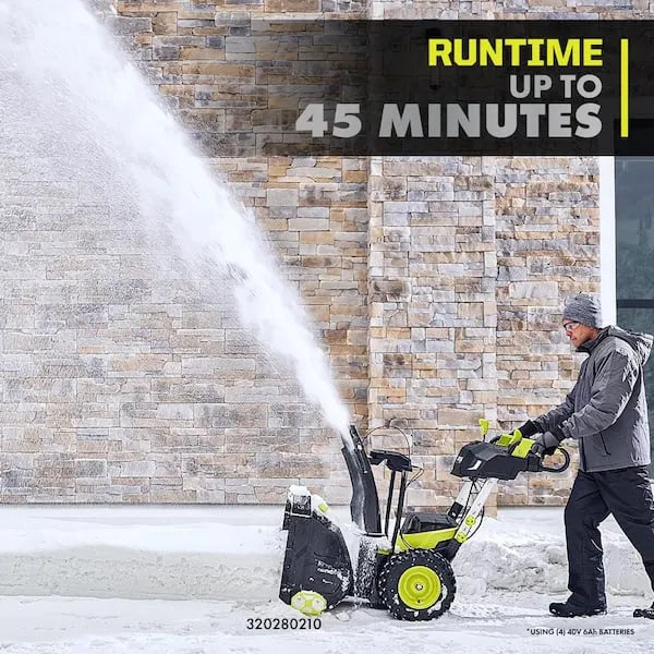 40V HP Brushless Whisper Series 24″ 2-Stage Cordless Electric Self-Propelled Snow Blower