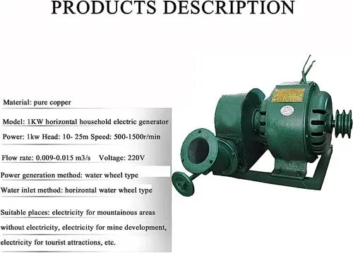 10kw 220v Hydropower Generator Impulse Pelton Wheel Hydroelectric