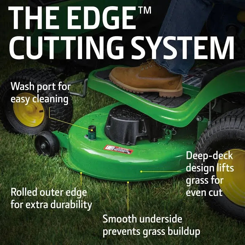 John Deere E170 25-Hp V-Twin Side By Side Hydrostatic 48-In Riding Lawn Mower With Mulching Capability