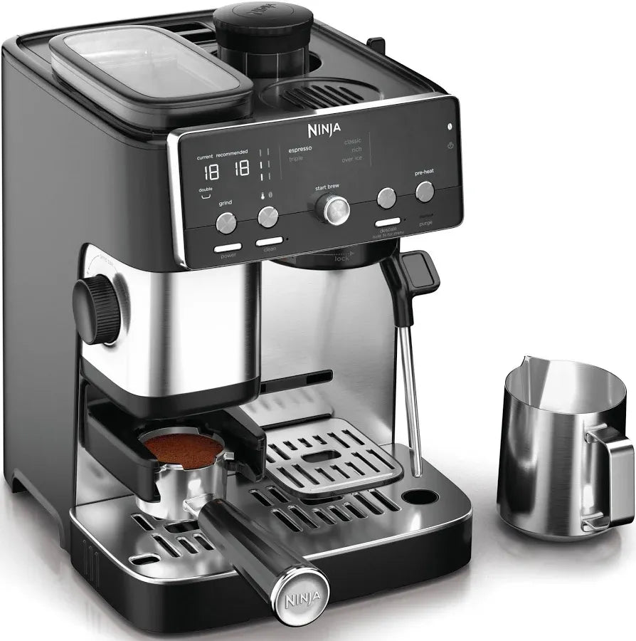 Ninja Luxe Caf Mini Espresso Machine & Drip Coffee Maker with Built-in Grinder