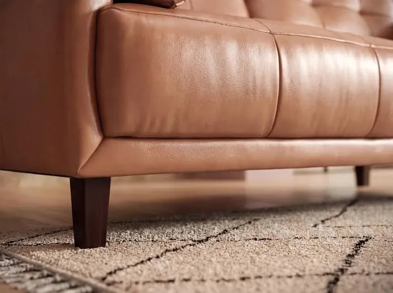 Sofology Orange Seater Sofa in Relaxed Chenille Burnt Sienna