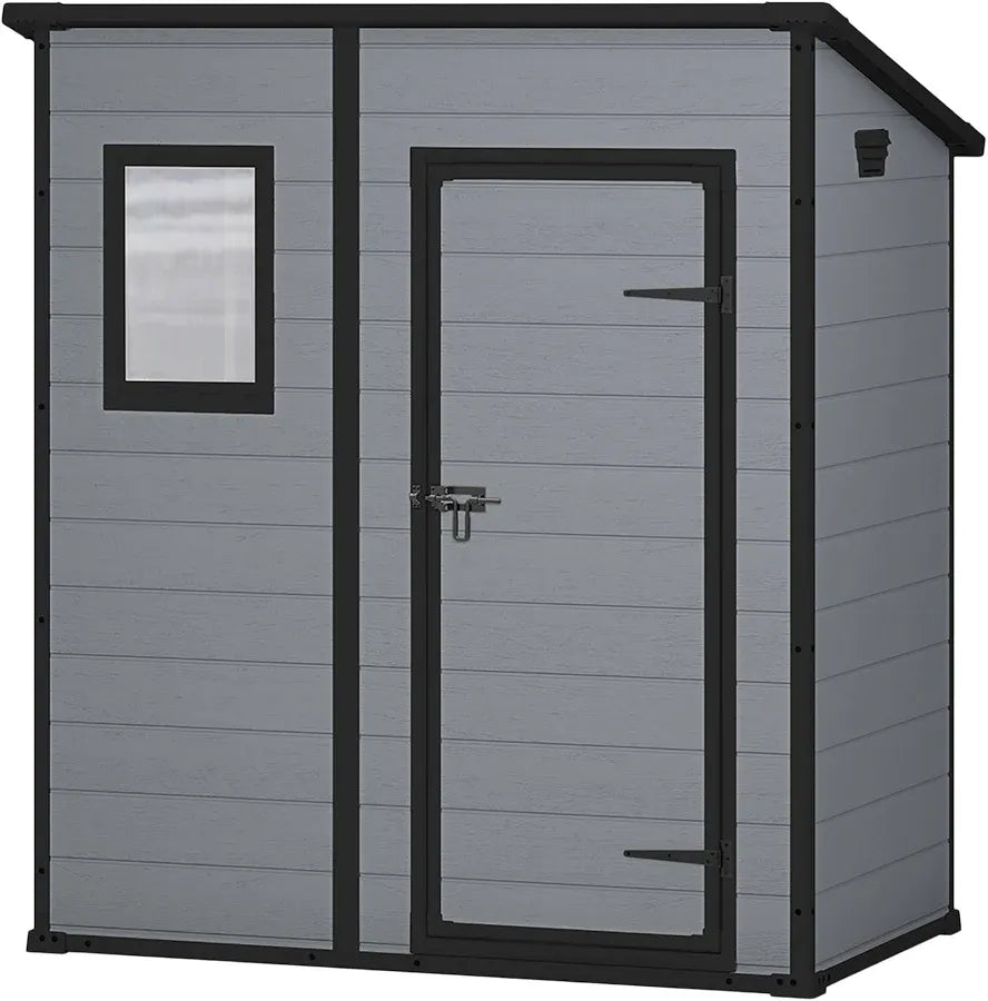 Klikstrom Senner 6×4 ft Pent Grey Shed With Floor & 1 Window