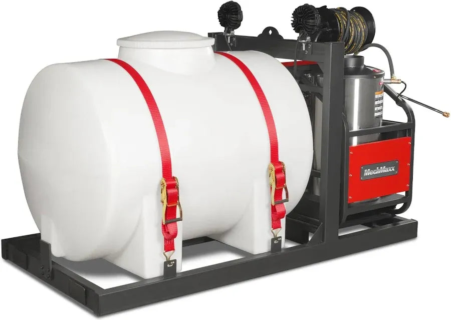 4000 PSI 4 GPM HONDA E-Start Engine Hot Water Pressure Washer Skid Mounted with 245 Gal Tank, HPW40HBT