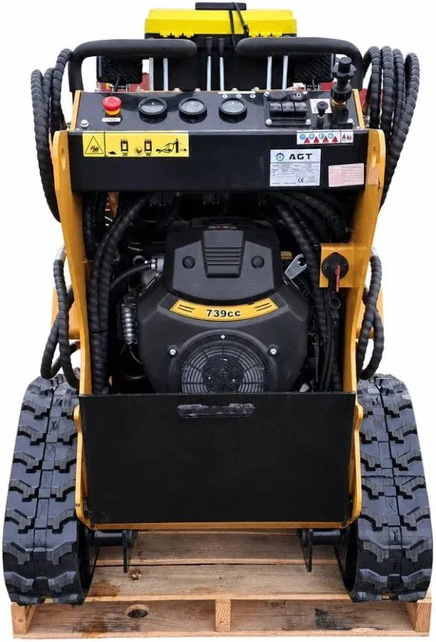 Skid steer machine full size, Mini excavator Gas Powered Crawler Stand