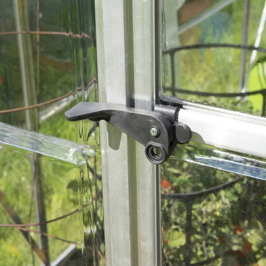 Hybrid 6′ x 8′ Greenhouse – Silver Aluminium Frame & Hybrid Polycarbonate Panels
