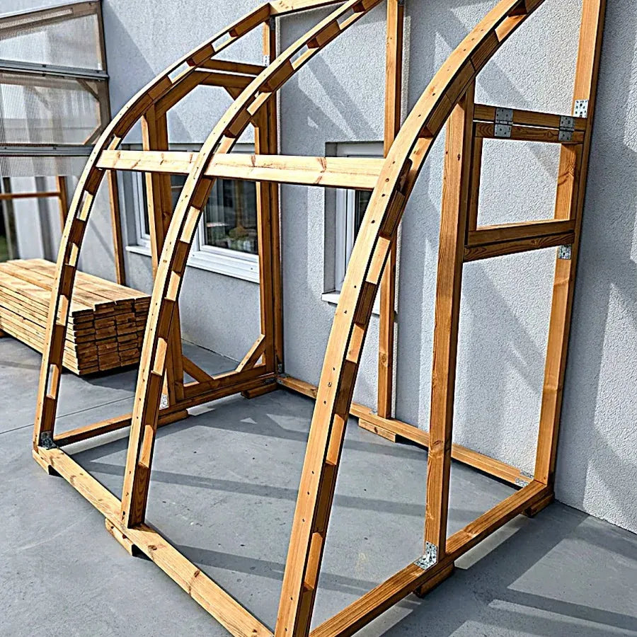 Norhage Vegg 300 10×13 Wooden Lean-To Greenhouse