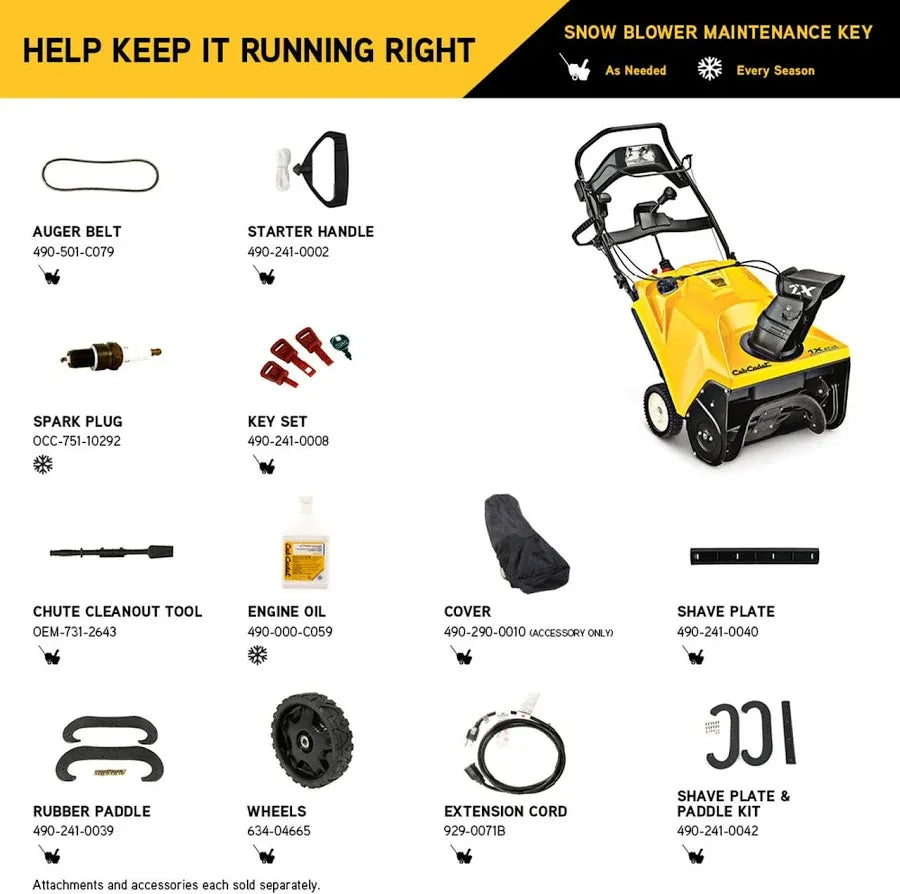 Cub Cadet 1X LHP 208cc Single-Stage Snow Blower