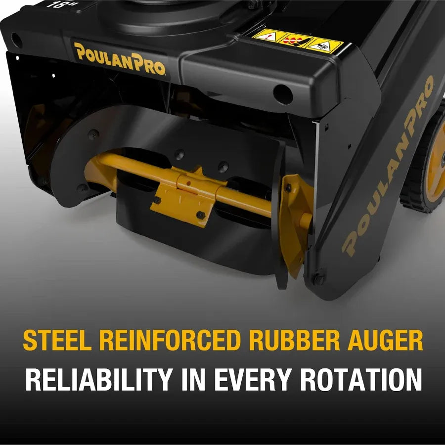 Poulan Pro Single Stage Gas Snow Blower 18 inch with Electric Start