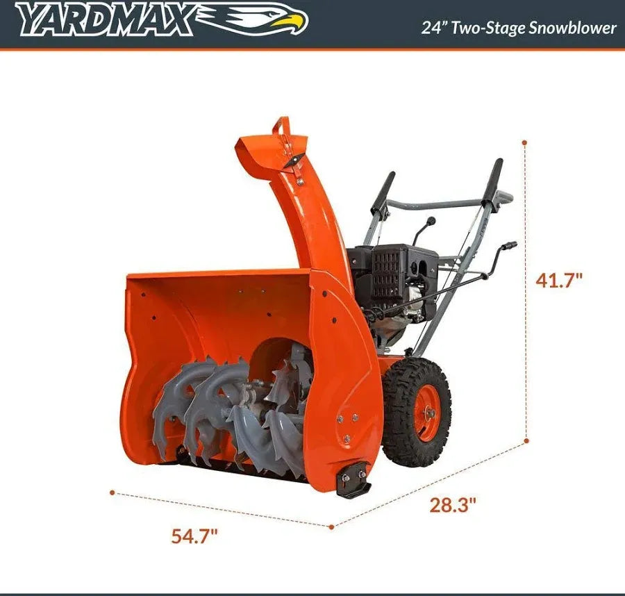 YARDMAX YB6270 24-in Two-Stage Self-propelled Gas Snow Blower