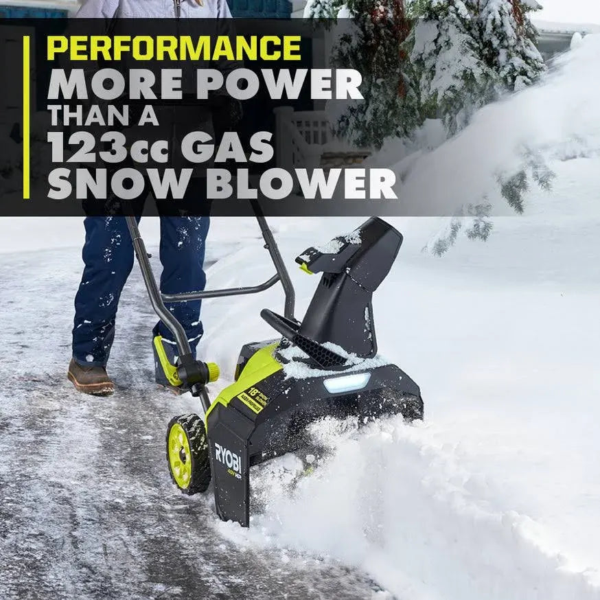 40V HP Brushless 18″ Single-Stage Auger-Propelled Snow Blower Kit