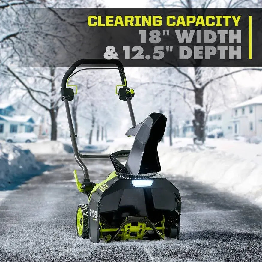 40V HP Brushless 18″ Single-Stage Auger-Propelled Snow Blower Kit