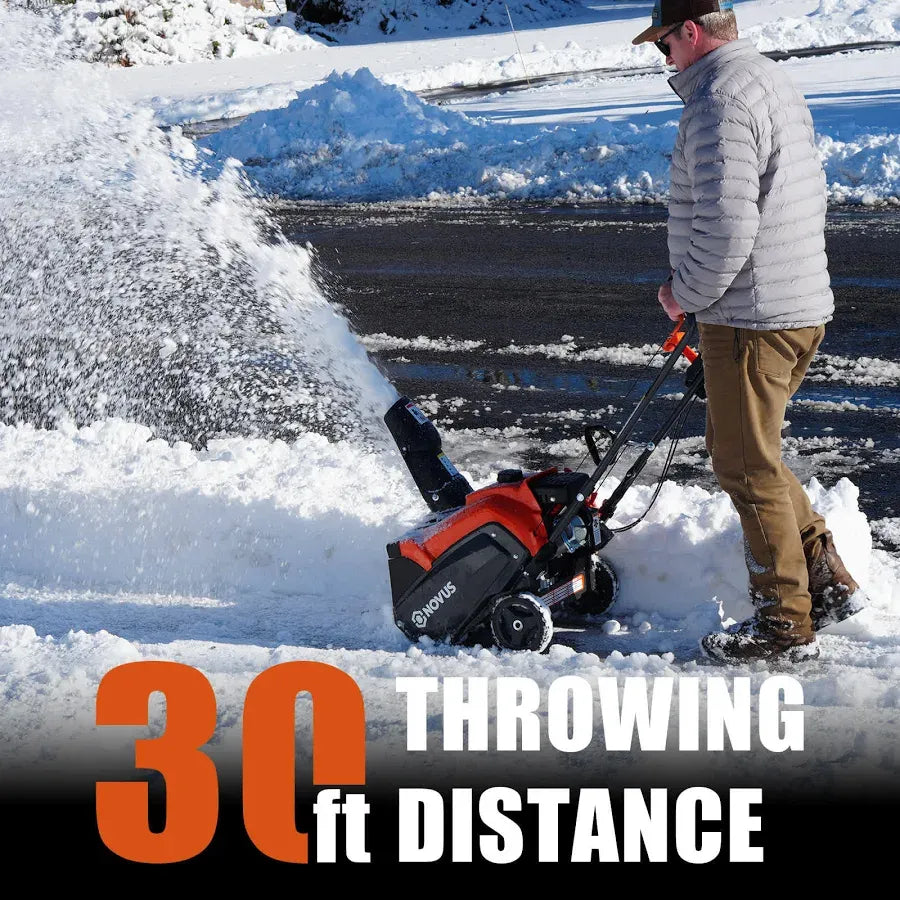 Novus Single Stage Gas Snow Blower 18 inch with 190 Remote Chute Control