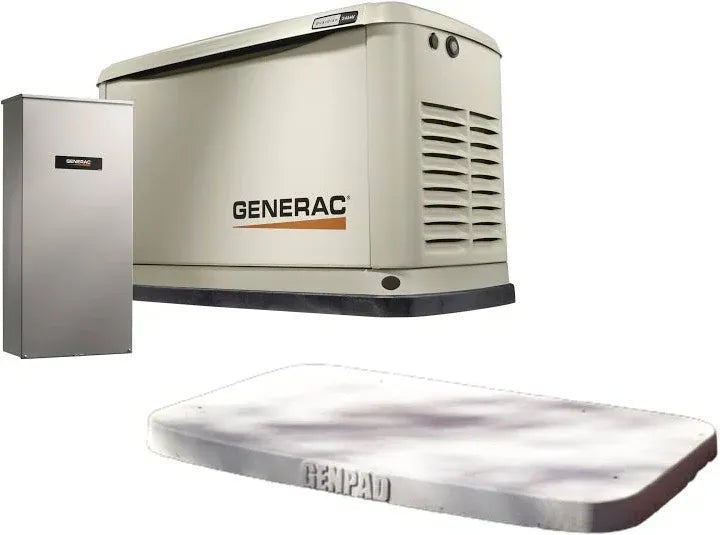 Safford Equipment Generac Guardian 24KW Home Standby Generator W/ Wi-Fi & 200ASE Transfer Switch & Gen Pad