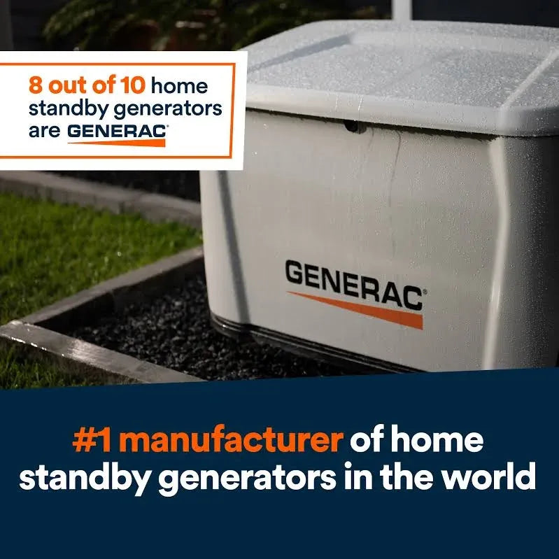 Safford Equipment GENERAC Guardian 18kW Home Standby Generator W/WiFi + 200ASE Transfer Switch