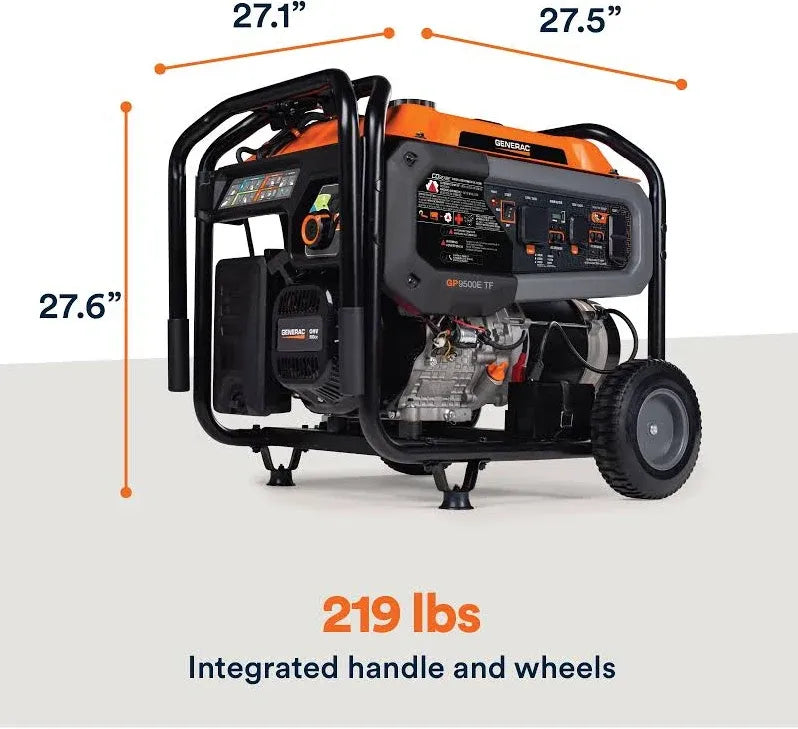 Generac GP9500E Tri Fuel Portable Generator 8063